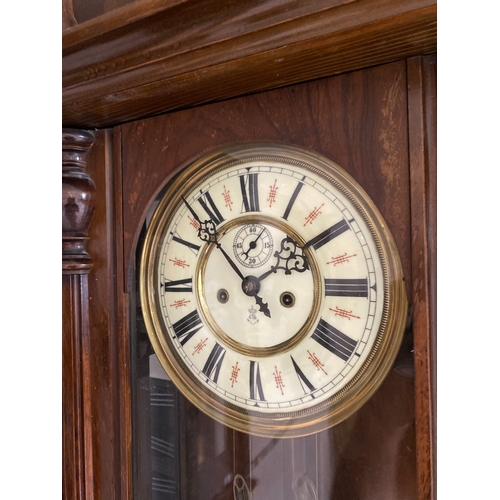 13 - Gustav Becker Double weight vienna clock in stunning condition and was in good working order. May ne... 