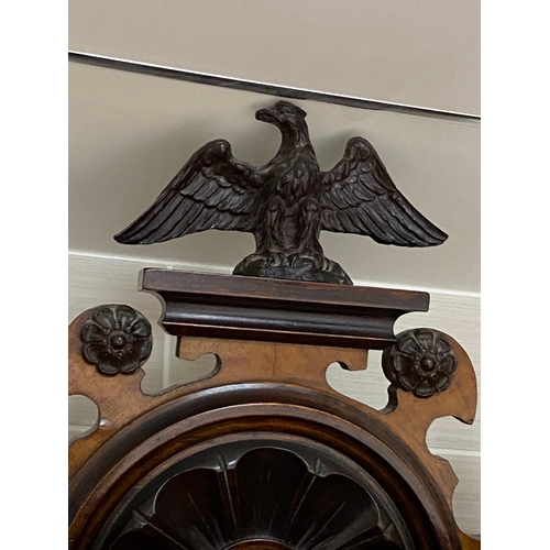 403 - Stunning older Vienna clock with eagle you top. In good coric condition and good working order. It i... 