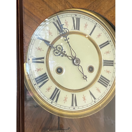 403 - Stunning older Vienna clock with eagle you top. In good coric condition and good working order. It i... 