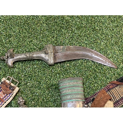 400 - Saudi Arabia Silver Jambiya Dagger Knife's Traditional Middle East Saudi Arabian Jambiya or Janbiyah... 