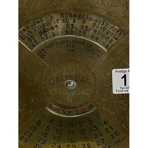 101 - BRASS 100 YEAR CALENDAR 7