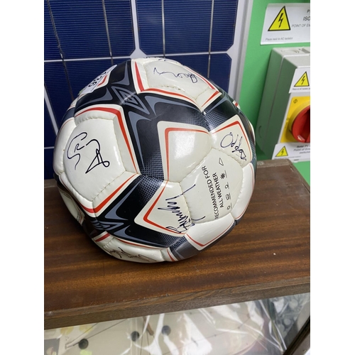 136 - SIGNED FOOTBALL BY UNKNOWN TEAM