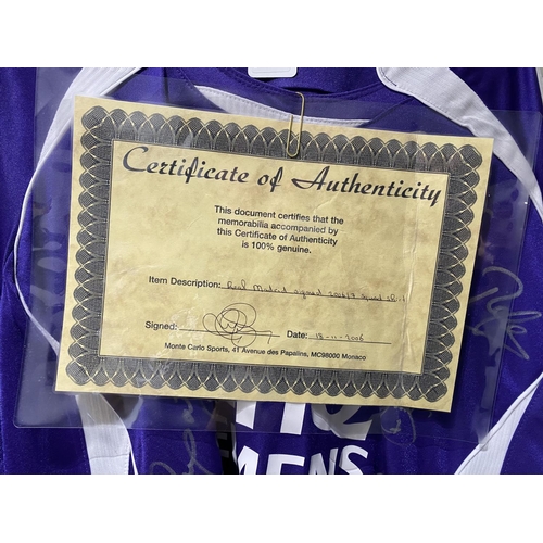 143 - SIGNED REAL MADRID SHIRT BY SQUAD 2006-2007 SEASON WITH CERTIFICATE OF AUTHENTICITY