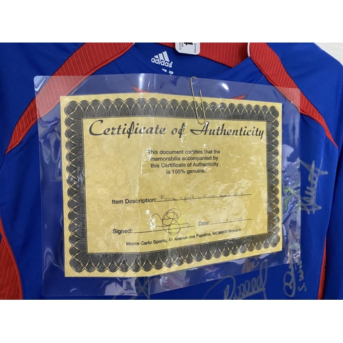 144 - FRANCE SQUAD SIGNED SHIRT 2006 WITH CERTIFICATE OF AUTHENTICITY