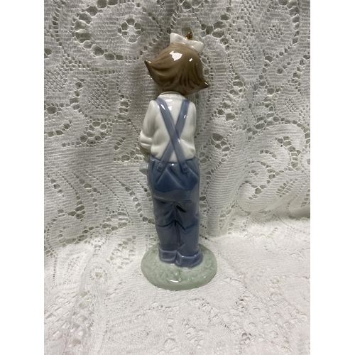 41 - NAO LITTLE GIRL WITH A DOLL FIGURINE 7.5