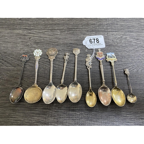 678 - 10 x sterling silver spoons 116g