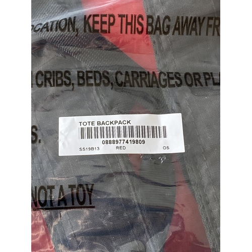 681 - original supreme tote backpack red (ss19) brand new sealed in bag