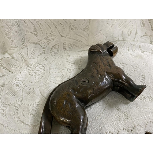 87 - VINTAGE CAST DOG NUTCRACKER 12