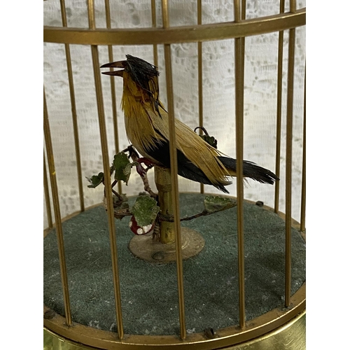 88 - VINTAGE GERMAN SINGING BIRD CAGE IN WORKING ORDER 9