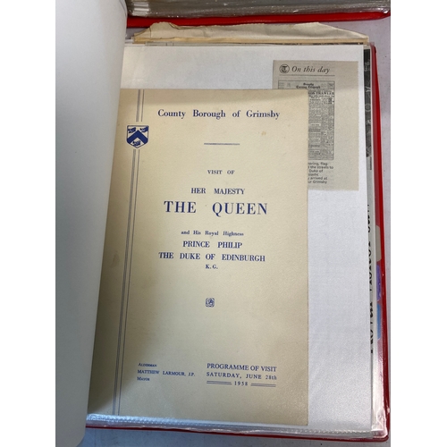 168 - FOLDER OF INFORMATION OF LOCAL POLITICS OVER THE DECADES COVERING GRIMSBY & CLEETHORPES