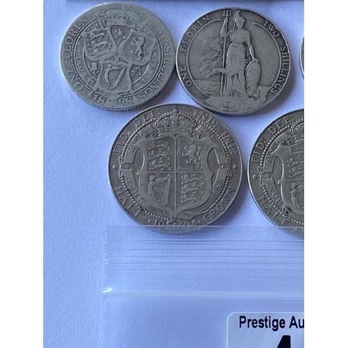 413 - 10 ASST STERLING SILVER PRE 1920 ENGLISH COINS SOME COLLECTABLE GRADES