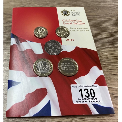 130 - ROYAL MINT CELEBRATING GREAT BRITAIN COINS OF THE YEAR 2011