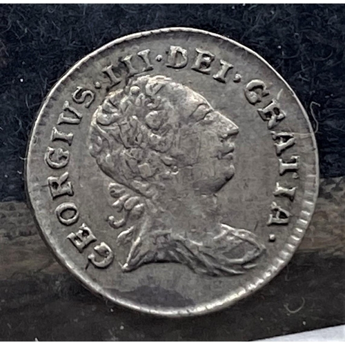 24 - 1786 SILVER 1 PENCE COIN AS SEEN