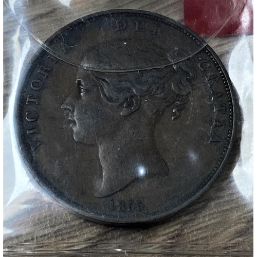 44 - 1855 QUEEN VICTORIA PENNY VERY GOOD CONDITION AS SEEN