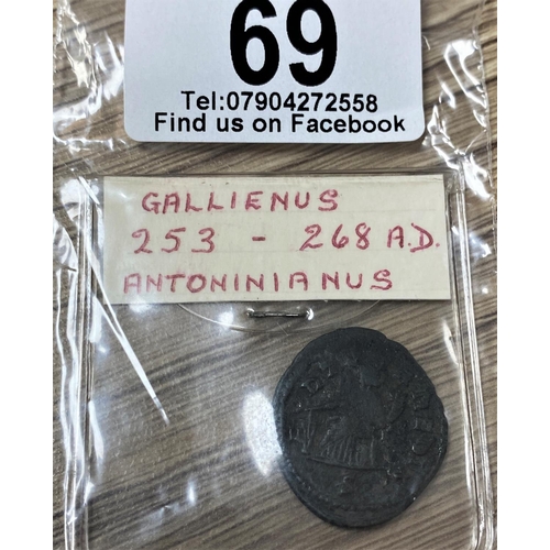 69 - GALLIENUS 253-268AD ANTONINIANUS