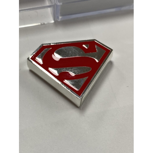 693 - FINE SILVER SUPERMAN TWO DOLLARS IN A CASE