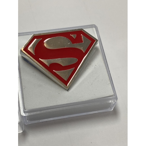 693 - FINE SILVER SUPERMAN TWO DOLLARS IN A CASE