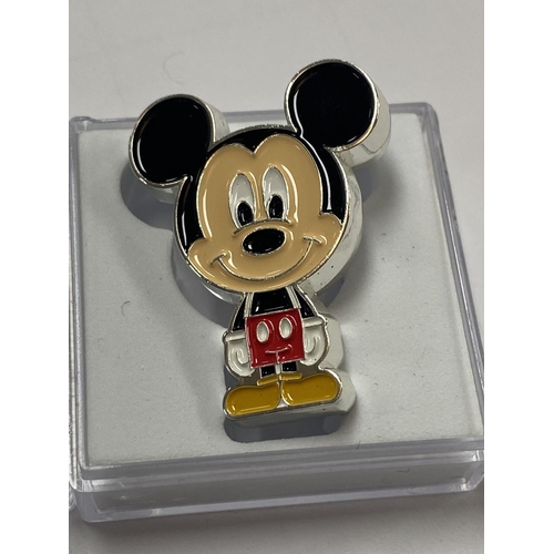 695 - FINE SILVER MICKEY MOUSE TWO DOLLARS IN A CASE