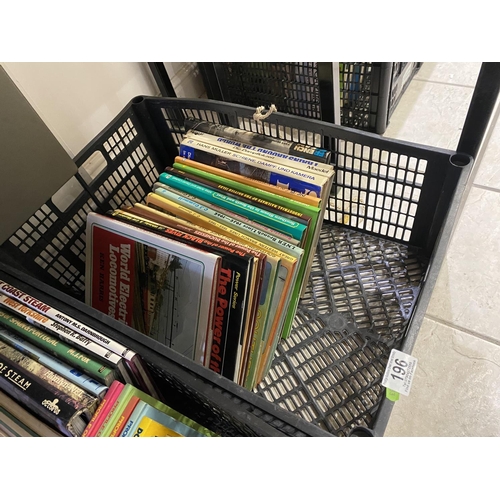 196 - BASKET OF HARDBACK RAILWAY BOOKS