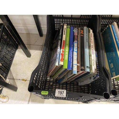 197 - BASKET OF HARDBACK RAILWAY BOOKS