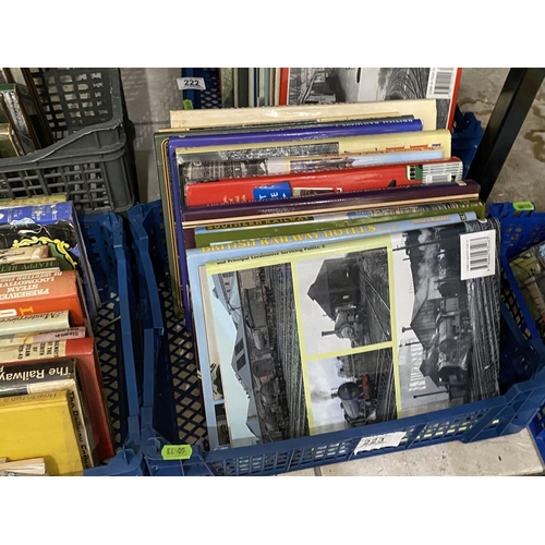 223 - BASKET OF HARDBACK RAILWAY BOOKS