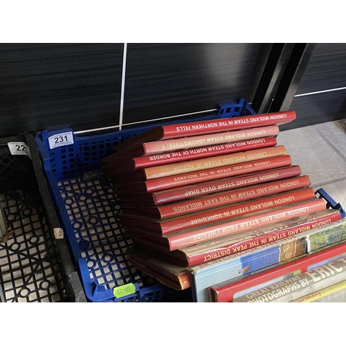 231 - BASKET OF HARDBACK RAILWAY BOOKS