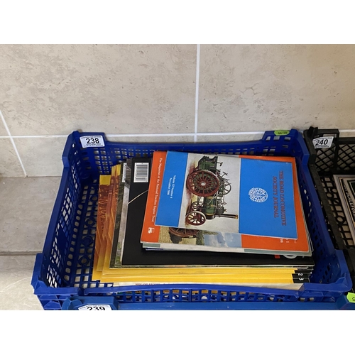 238 - BASKET OF PAPERBACK RAILWAY BOOKS/MAGAZINES