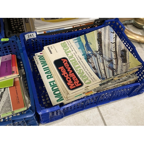 241 - BASKET OF PAPERBACK RAILWAY BOOKS/MAGAZINES