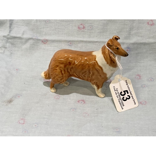 53 - BESWICK ROUGH COLLIE MEASURES 8CM TALL