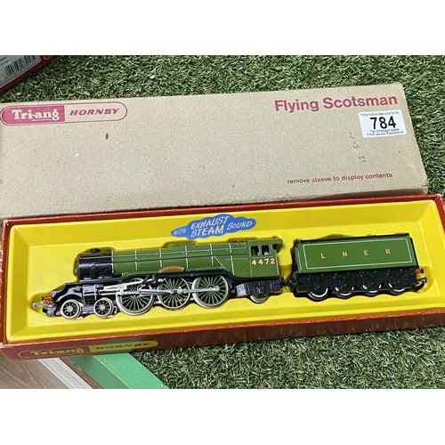 784 - HORNBY TRIANG R855N LNER FLYING SCOTSMAN WITH STEAM EXHAUST NOISE