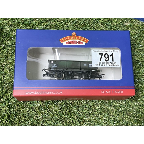 791 - BACHMANN BRANCH LINE 13T STEEL TIPPLER WAGON BR DEPARTMENTAL OLIVE GREEN 37-356