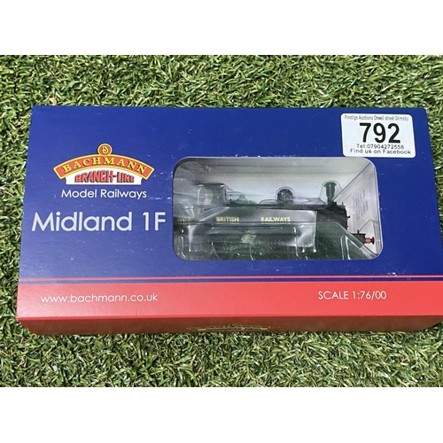 792 - BACHMANN BRANCH LINE 31-434 MIDLAND CLASS 1F 41803 BRITISH RAILWAYS BLACK LOCO DCC READY