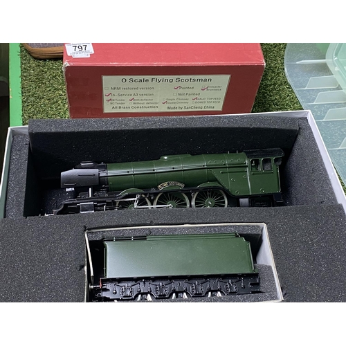 797 - BACHMANN BRASS WORKS O GAUGE FLYING SCOTSMAN IN SERVICE A3 VERSION NEVER USED MINT CONDITION BOX HAS... 