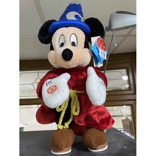 119 - TALKING MICKEY THE SORCEROR TEDDY 47CM TALL