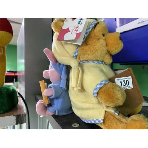 130 - DISNEY WINNIE THE POOH & PIGLET PLUSH STORYTIME BEARS