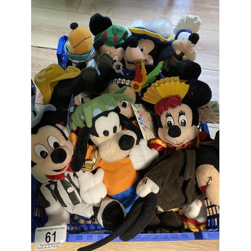 61 - CRATE OF ASSORTED DISNEY TEDDIES