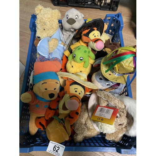 62 - CRATE OF ASSORTED DISNEY TEDDIES