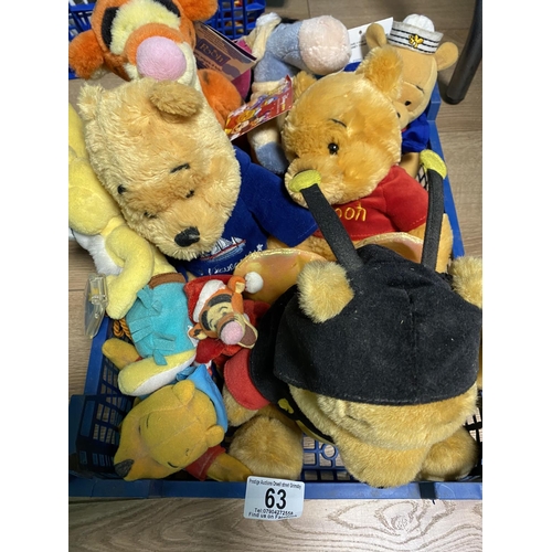 63 - CRATE OF ASSORTED DISNEY TEDDIES