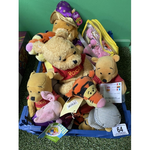 64 - CRATE OF ASSORTED DISNEY TEDDIES