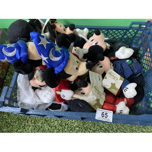 65 - CRATE OF ASSORTED DISNEY TEDDIES