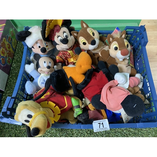 71 - CRATE OF ASSORTED DISNEY TEDDIES