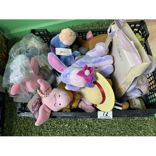 72 - CRATE OF ASSORTED DISNEY TEDDIES