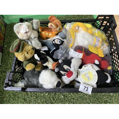 73 - CRATE OF ASSORTED DISNEY TEDDIES