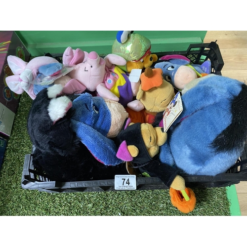 74 - CRATE OF ASSORTED DISNEY TEDDIES