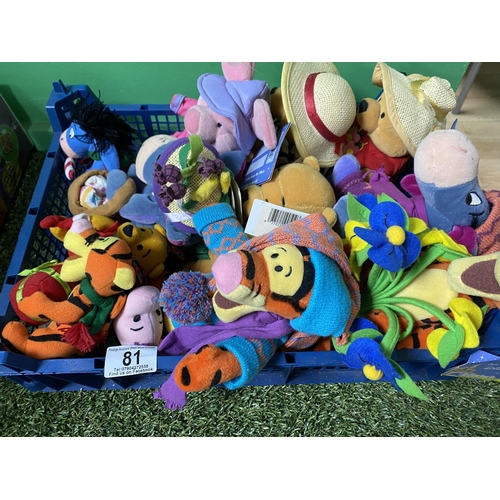 81 - CRATE OF ASSORTED DISNEY TEDDIES