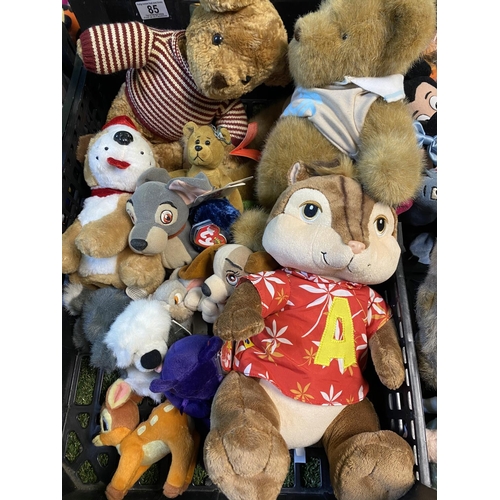 85 - CRATE OF ASSORTED DISNEY TEDDIES