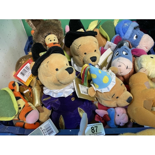 87 - CRATE OF ASSORTED DISNEY TEDDIES