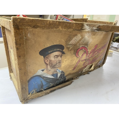 190 - ADVERTISING BOX FULL OF MAINLY BRASS TRACK O GAUGE