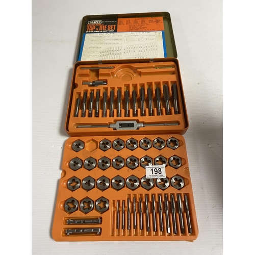 198 - DRAPER TAP N DIE SET WITH SOME PIECES MISSING