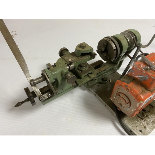214 - MINIATURE ENGINEERING LATHE AS SEEN
